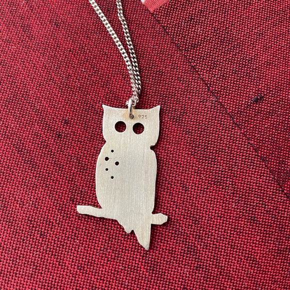 🦉 Adorable sterling silver owl necklace. - Picture 2 of 2